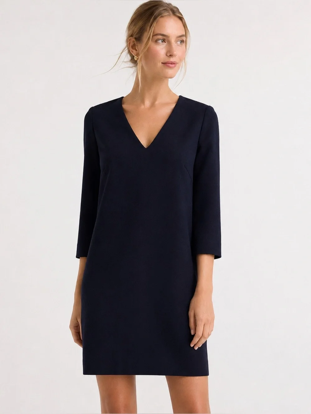 J. Crew Wool Crepe V-Neck Shift Dress - 6 NWT - Picture 1 of 8